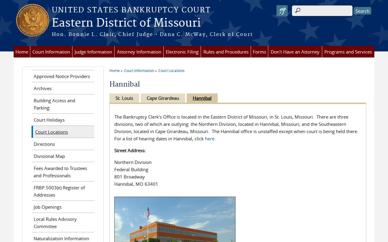 Lewis County court docket bankruptcy court in Hannibal