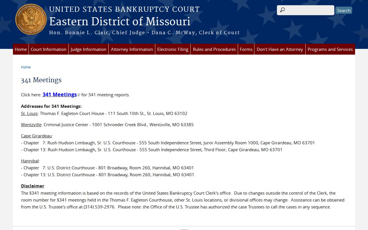 Lewis County court docket bankruptcy meeting access