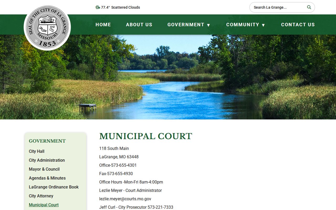 Lewis County La Grange court records municipal court contact and cadence