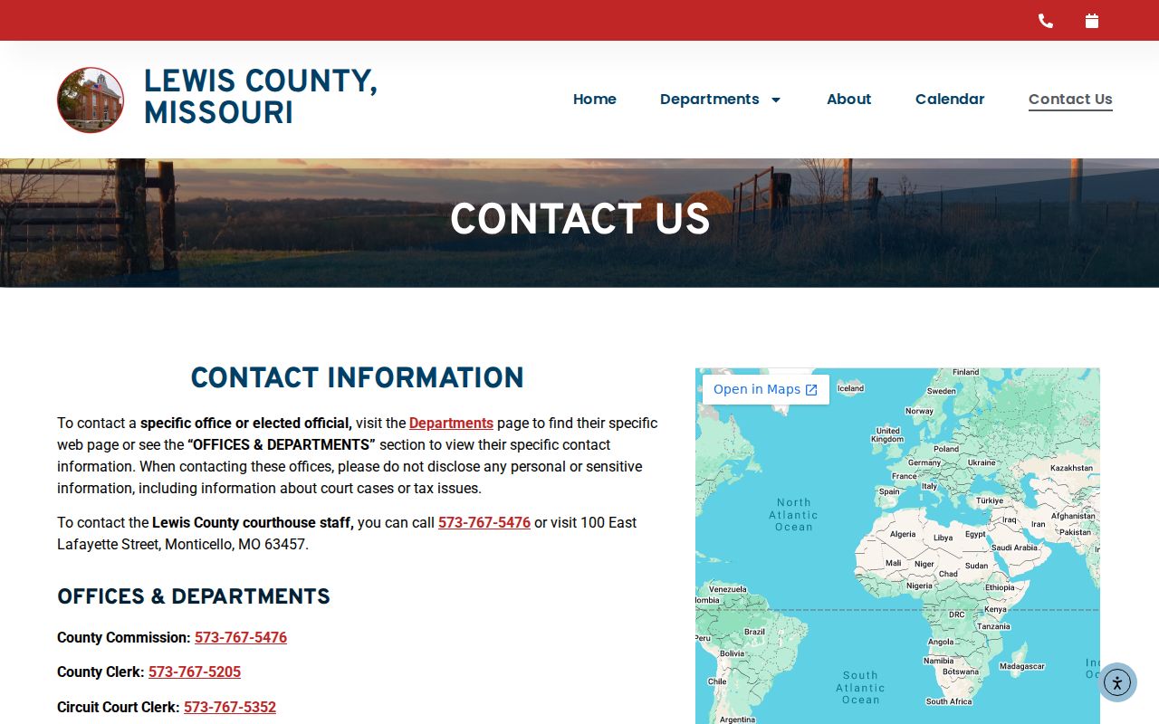 Lewis County Lewistown court records Circuit Court Clerk contact route